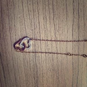 Swarovski double heart necklace